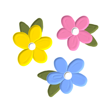 hand drawn painterly flower png