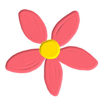 hand drawn painterly flower png