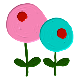 hand drawn painterly flower png