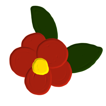 hand drawn painterly flower png