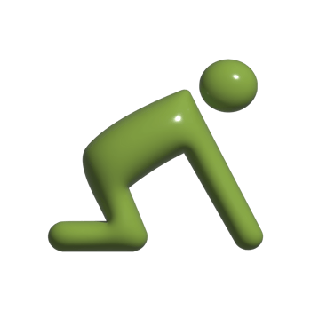 3d icon of people push up png