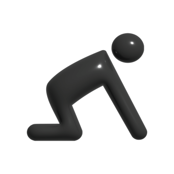 3d icon of people push up png