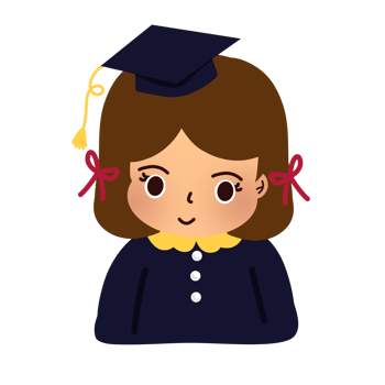 Half body graduate character png