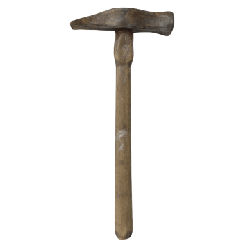 3D Rendering Of Old Hammer png