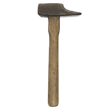 3D Rendering Of Old Hammer png
