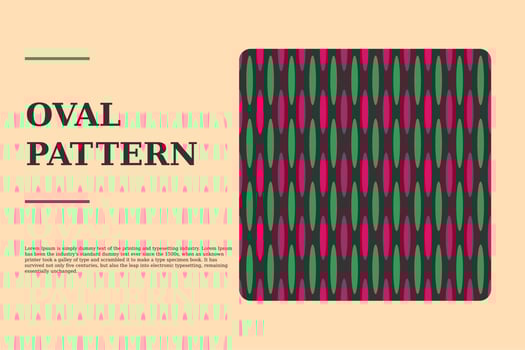 geometric oval green and pink seamless pattern. flat design vector