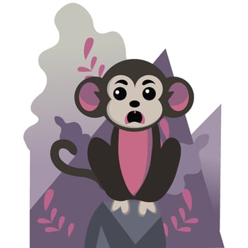 A happy funny monkey vector