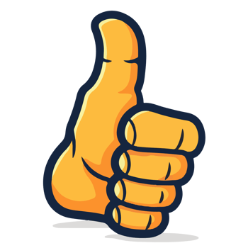 thumb up icon . isolated transparent . like sign png