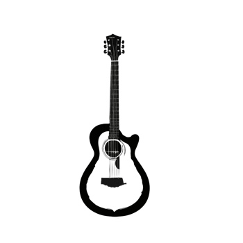 guitar black outline on transparent background, guitar graphics, guitar  digital art png