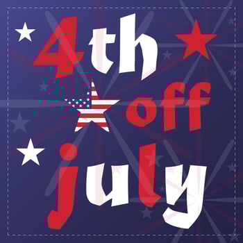 Happy independence day 4th of July holiday in the US. American independence day greeting card or poster design vector. vector