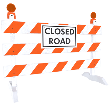 3D Rendering Of Closed Road png