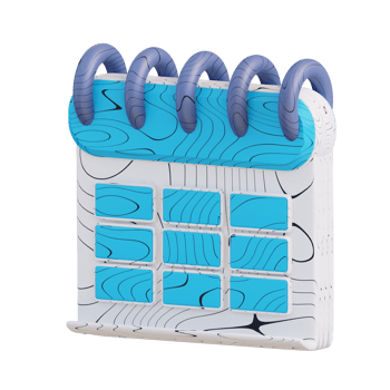 3d illustration business calendar png
