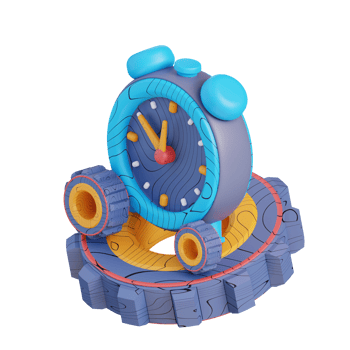 3d illustration of time management png