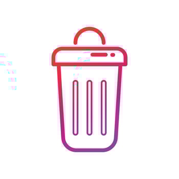 Bin Gradient Icon Vector Illustration