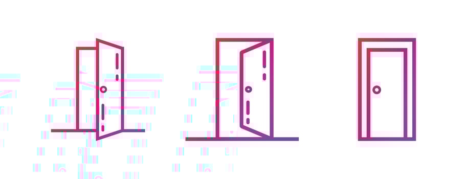 Door Gradient Icon Vector Illustration