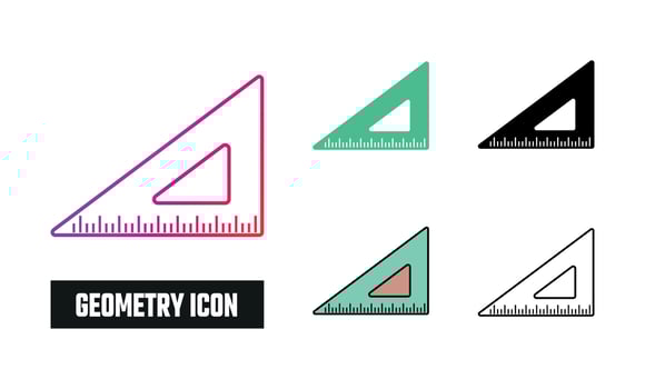 Geometry Icon Set Vector Illustration