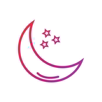 Moon Gradient Icon Vector Illustration