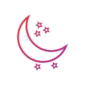 Moon Gradient Icon Vector Illustration