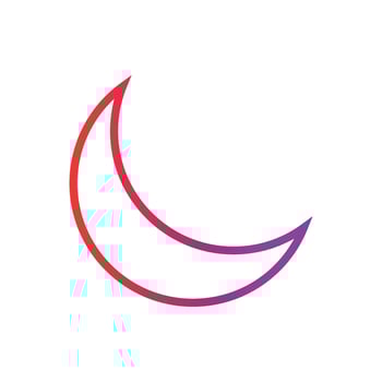 Moon Gradient Icon Vector Illustration