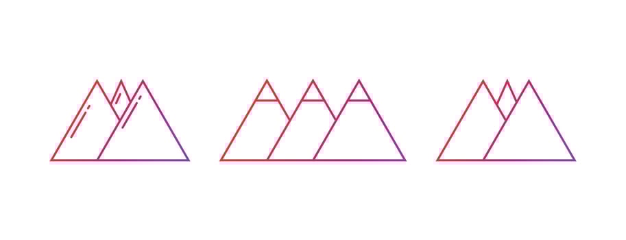 Mountain Gradient Icon Vector Illustration