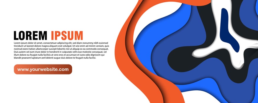 Modern abstract paper cut out background for website, banner, wallpaper, brochure, poster. vector