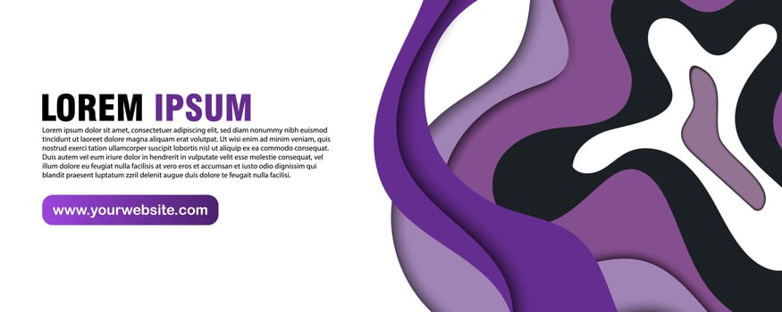 Modern abstract paper cut out background for website, banner, wallpaper, brochure, poster. vector