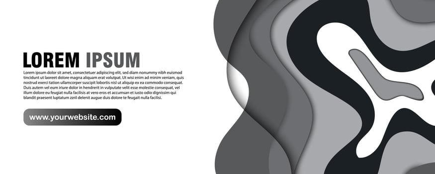 Modern abstract paper cut out background for website, banner, wallpaper, brochure, poster. vector