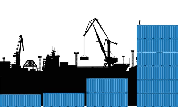 shipping container vector illustration
