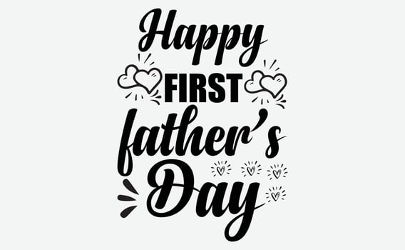 Happy fathers day vector typography. Vintage lettering for greeting cards, banners, t-shirt design.