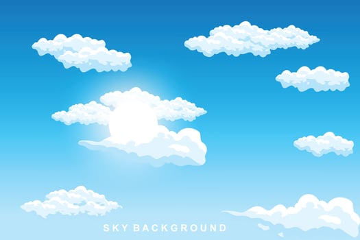 Cloud Background Design, Sky Landscape Illustration, Decoration Vector, Banners And Posters vector