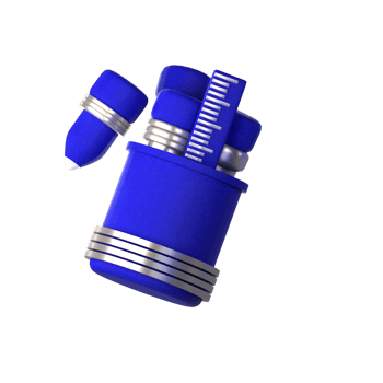 3d icon blue pencil png