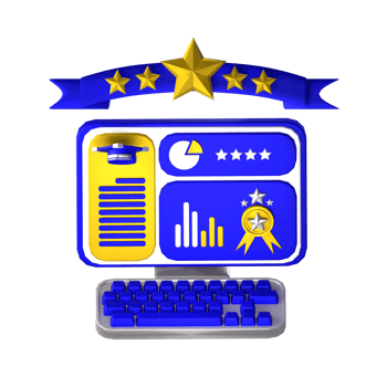3d icon blue computer, laptop png