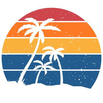 Retro textured sunset design background png