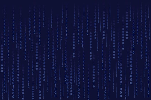 Matrix style binary code digital number background vector