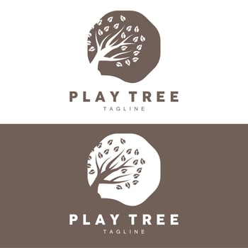 Tree Logo Design, Playground Vector, Education Tree Icon vector