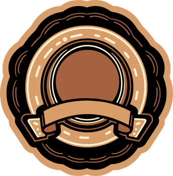 vintage logo in flat line art style png