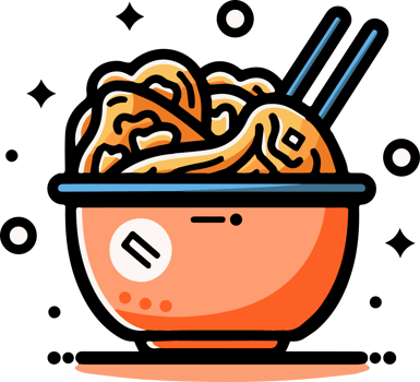 Hand Drawn instant noodles in doodle style png
