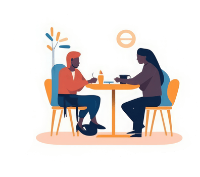 People working in the office, sitting at the desk . png