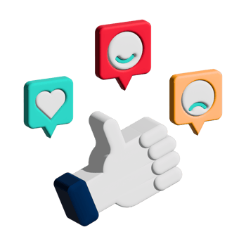 Feedback. Shopping online icon set - 3D render icon png