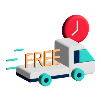 Free delivery. Shopping online icon set - 3D render icon png