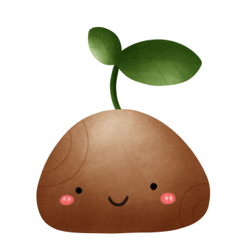 Cute and happy plant png