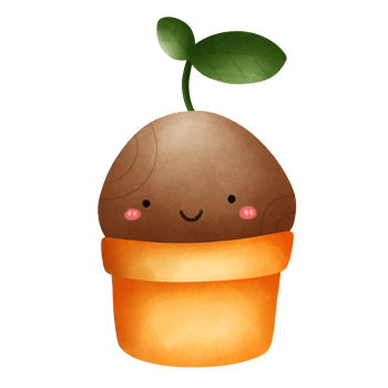 Cute and happy plant png