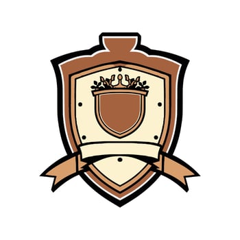 vintage logo in flat line art style vector
