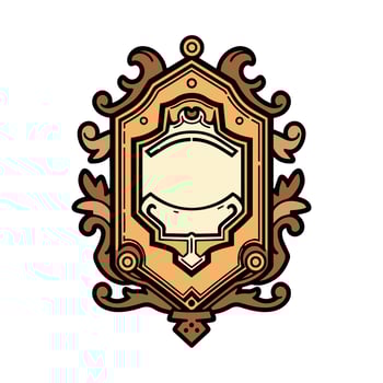 vintage logo in flat line art style vector