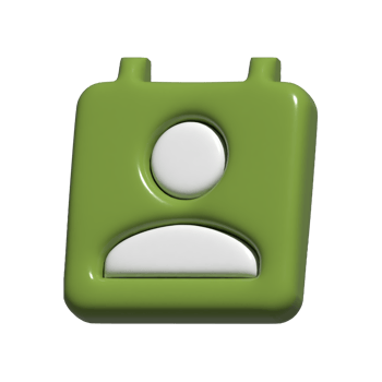 3d icon of profile contact people png