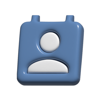 3d icon of profile contact people png