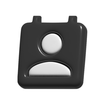 3d icon of profile contact people png