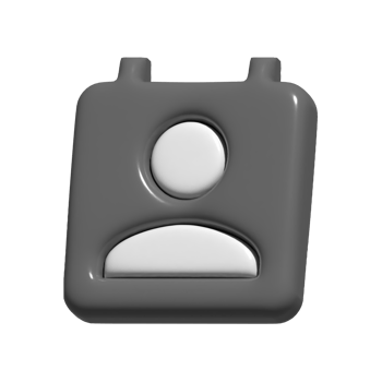3d icon of profile contact people png