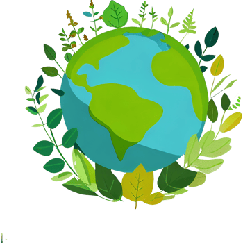 World Environment Day Poster with Leaves and Globe png
