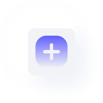 White Neumorphism button icon plus square png